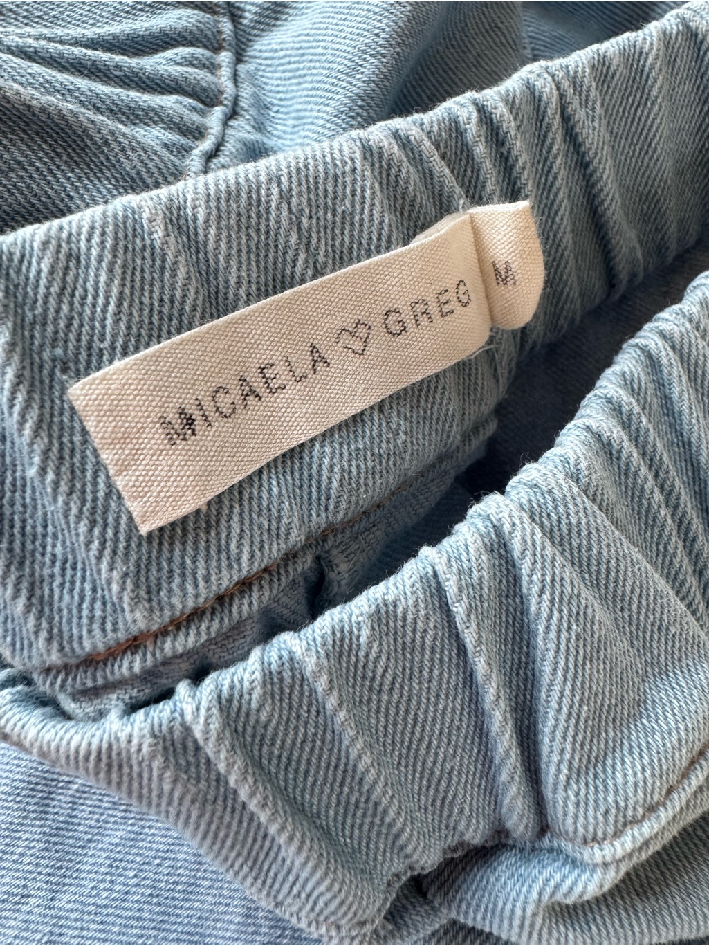 Micaela Greg Denim Barrel Pant Sky — image 6 of 7